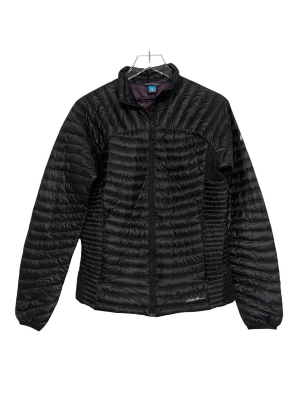 Eddie Bauer First Ascent 700 Quilted Puffer Jacket Womens Tall Size Medium Black